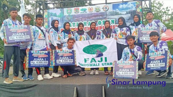 FAJI Sulteng Raih Juara Umum Kejurnas Open Rafting Lubuk Linggau