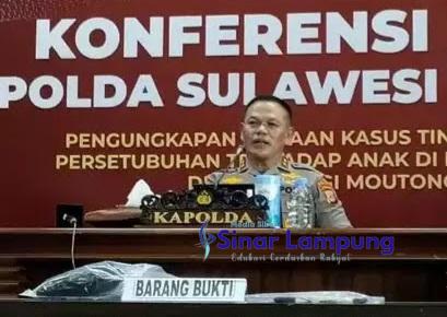 Polda Sulteng Tahan Oknum Perwira Brimob Terlibat Kasus 11 Orang Cabuli Anak Dibawah Umur di Parimo