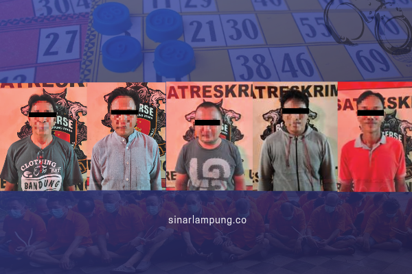 Lima Penjudi Togel Diringkus Satreskrim Polres Lampura