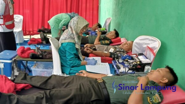 Peringati HUT Ke-77 POMAD, Subdenpom II/3 Metro Gelar Donor Darah