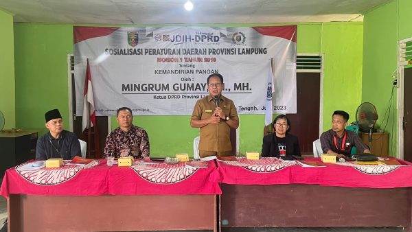 Mingrum Gumay Sosialiasi Perda Kemandirian Pangan di Lampung Tengah