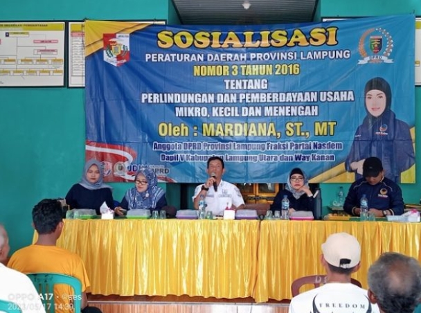 Reses Angota DPRD Lampung di Kampung Karya Maju, Sosialisasi Perda No. 3/2016