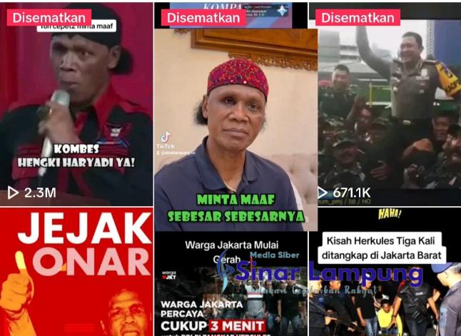 Viral di Ancam Ketua Ormas Grib Kombes Hengki Haryadi Banjir Dukungan Belum 24 Jam Hercules Minta Maaf