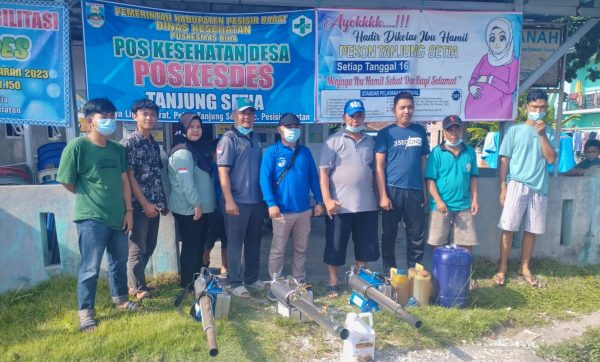 Tekan Penyebaran DBD, Pemerintah Pekon Tanjung Setia dan Puskesmas Pesisir Selatan Gencarkan Fogging