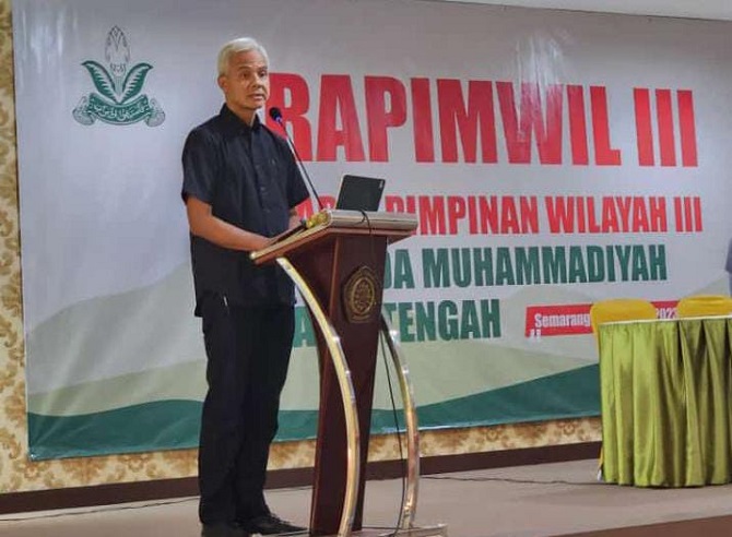 Ganjar Pranowo Disambut Hangat Kader Pemuda Muhammadiyah Jateng