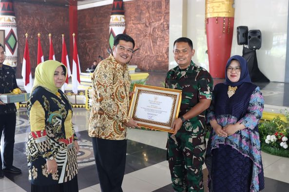 Bupati Lamteng Hadiri Acara Pisah Sambut Dandim 0411/KM