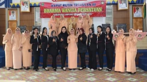 Ketua Dharma Wanita Persatuan Lamteng Yulita Nirlan Hadiri Rakor Triwulan DWP