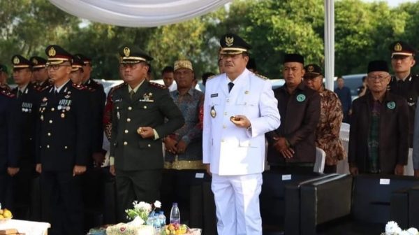 Musa Ahmad Hadiri Upacara HUT Bhayangkara ke-77 di Lapangan Merdeka 