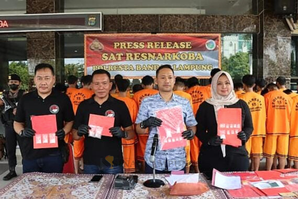 Satu Bulan, Sat Narkoba Polresta Bandar Lampung Tangkap 20 Bandar