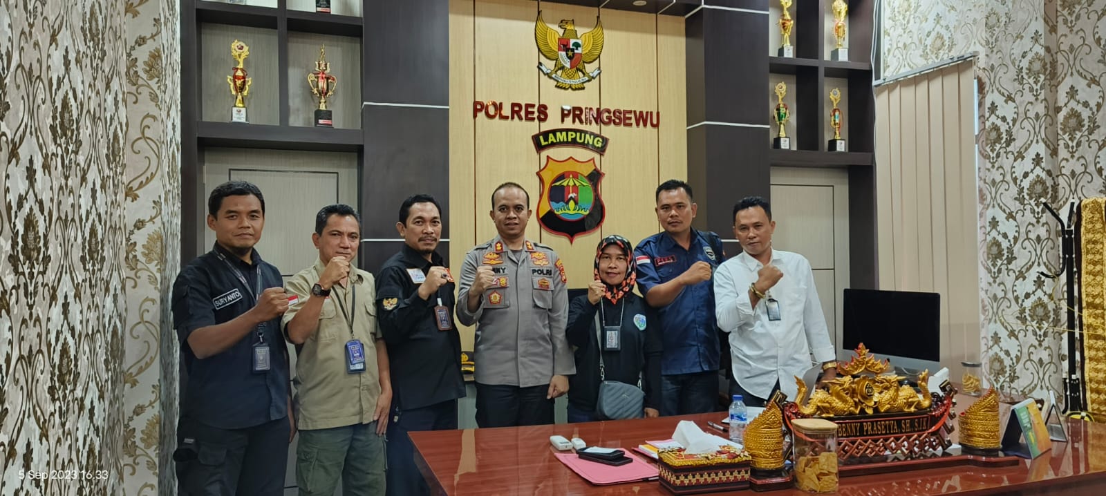 Jurnalis Polda Lampung Kunjungi Polres Pringsewu