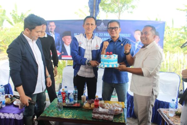 Meski Sederhana, Peringatan HUT ke-22 Demokrat di Lampung Selatan Tetap Meriah 