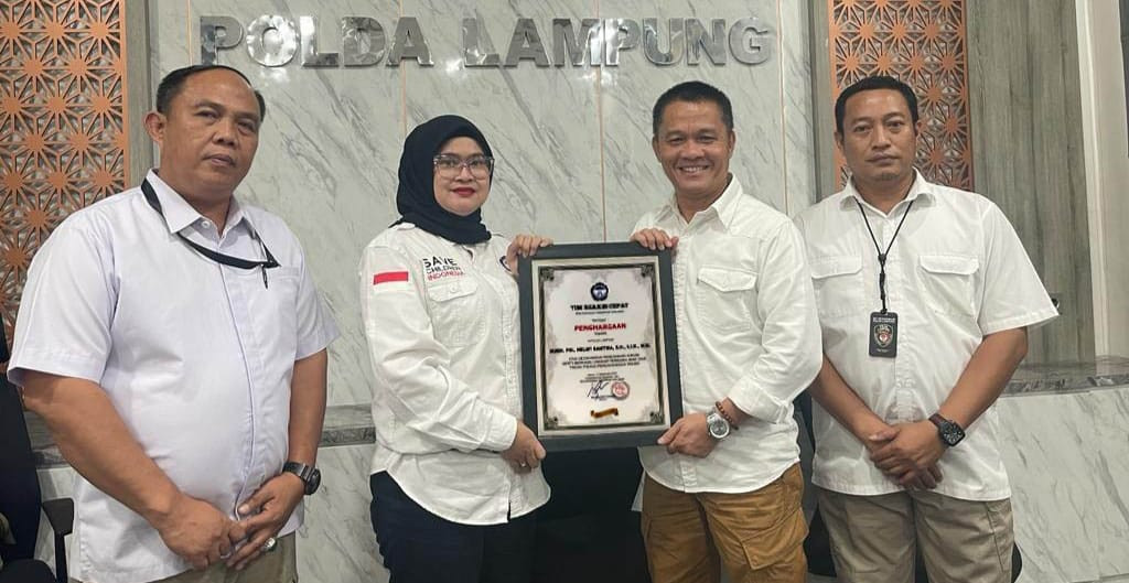 Penanganan TPPO TRC Beri Penghargaan Polda Lampung