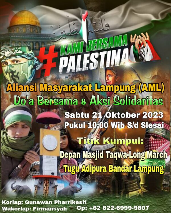 AML Rencanakan Doa Bersama dan Aksi Bela Palestina 21 Oktober Mendatang 