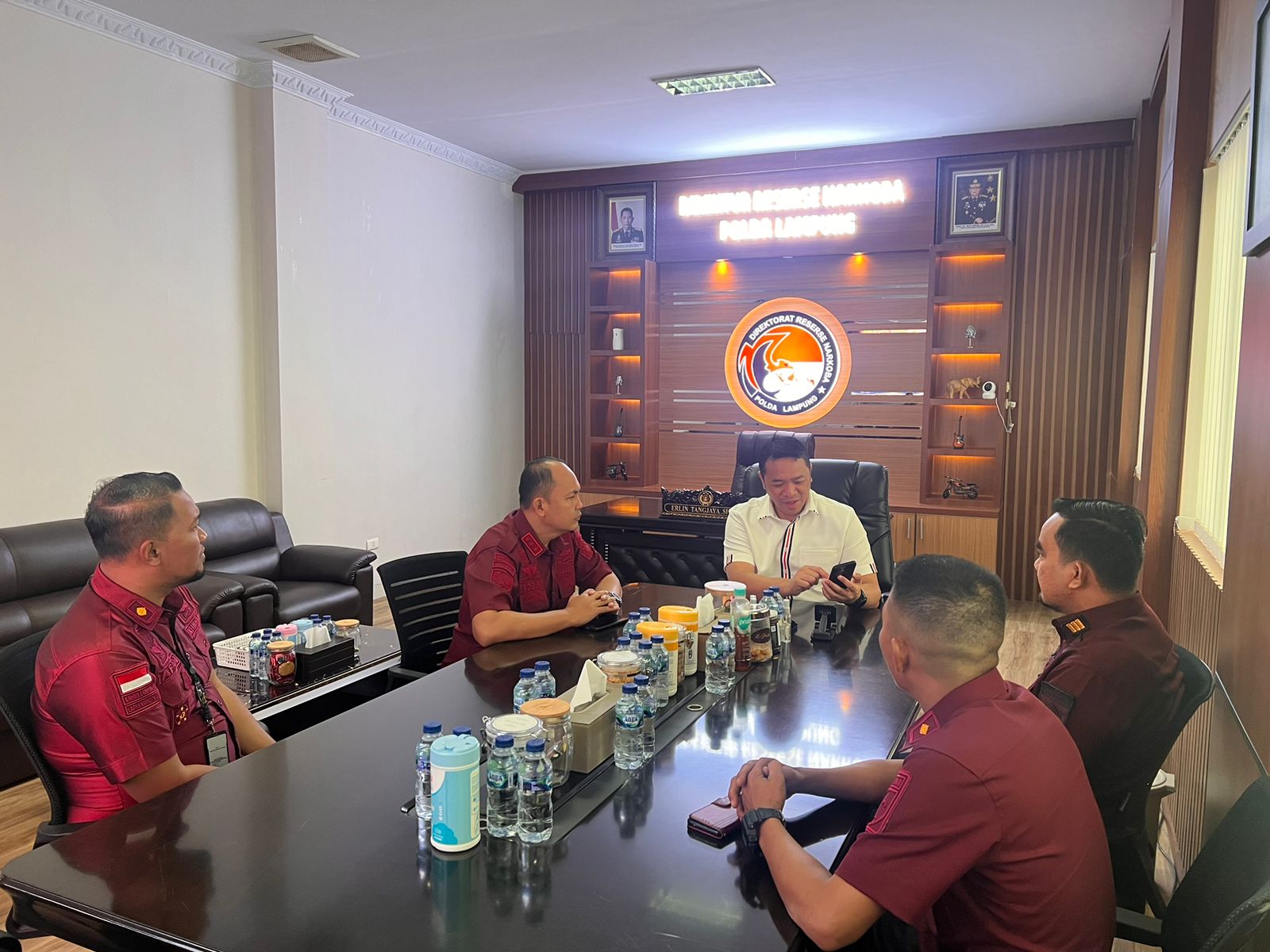 Kalapas Narkotika Bandar Lampung Audiensi dengan Dirresnarkoba Polda Lampung Bicara Soal Sinergitas 