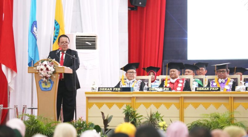 Puncak Dies Natalis Unila Ke-58 Gubernur Lampung Terima Penghargaan Wira Utama Bhakti