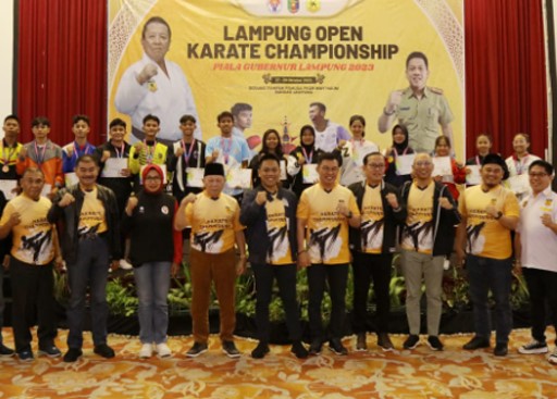 Pengembangan Olahraga Lampung Berjaya Dipungli Peserta Open Karate Championsip 2023 Piala Gubernur Bayar Rp250 Ribu