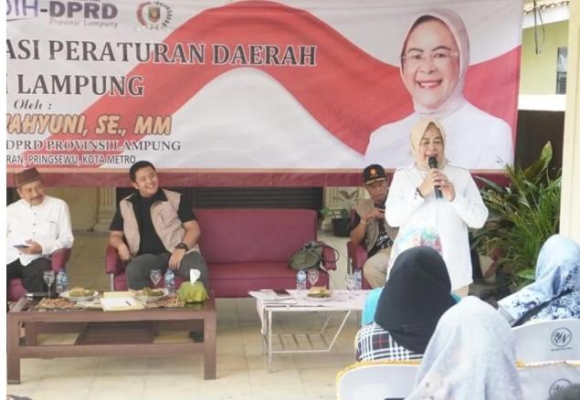 Wakil Ketua I DPRD Lampung Sosialisasi Sosper di Metro Timur