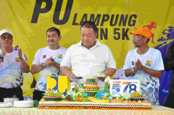 Hari Bakti Pekerjaan Umum ke-78, Gubernur Arinal Djunaidi Lepas PU Run 5 K
