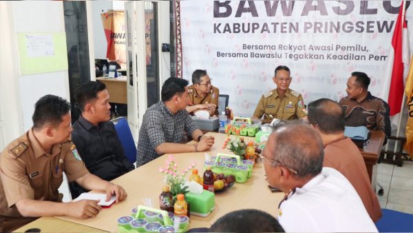 Pj. Bupati dan Forkompimda Pringsewu Audiensi ke Bawaslu