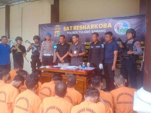 Polres Tulang Bawang Tangkap 13 Pelaku Narkoba