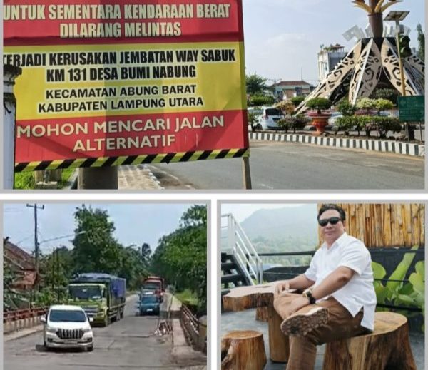Banner Pesan Larangan Tonase Melintas Jembatan Way Sabuk Terkesan Formalitas, Truk Batubara Tetap Lalulalang