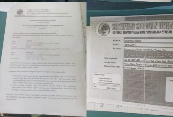 Koperasi Siger Sepakat Fiktif Uang Investasi Raib Penanggung Jawab Libatkan Anggota DPRD Provinsi Lampung?