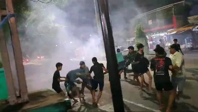 Perang Sarung di Sukaraja Polsek TBS Bina 13 Remaja