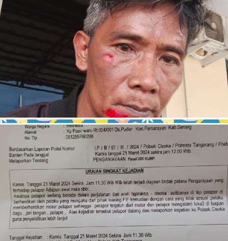 Coba Rampas Motor Debt Colektor FIF Tangerang Aniaya Wartawan?