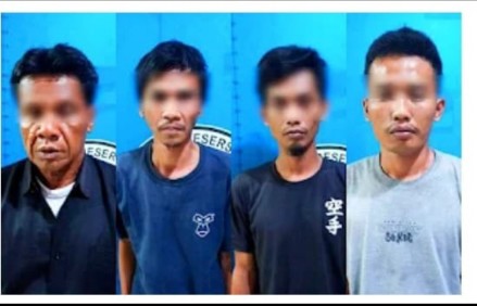 Empat Pria Pesta Narkoba di Bekri Yang Ditangkap 18 Maret Lalu Kini Dilepas Polres Lampung Tengah