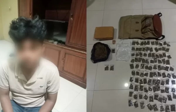 Mahasiswa Asal Bukit Kemuning Jadi Pengedar Ganja di Bandar Lampung BB Dua Kilogram Modus Transaksi Via Online