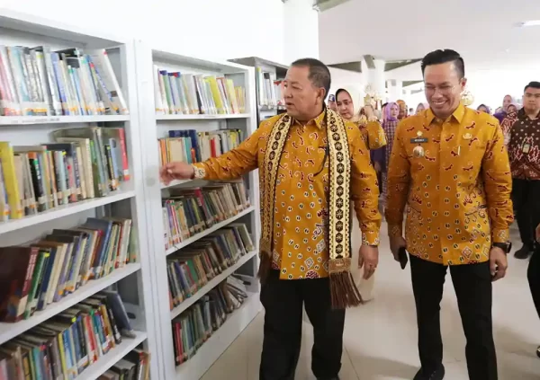Moment Hardiknas Lampung Punya Gedung Perpustakaan