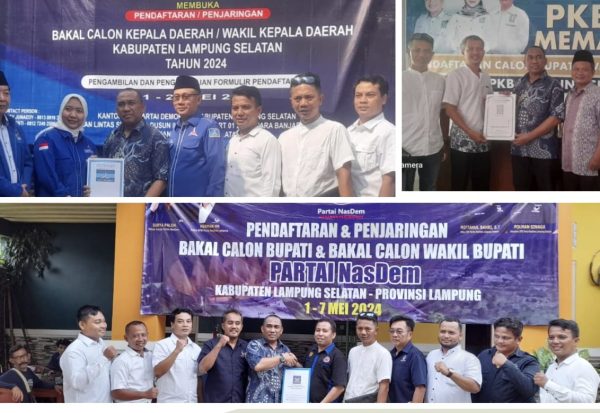 Pandu Kesuma Dewangsa Daftar Balonbup Lamsel di Tiga Partai