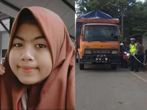 Hindari Jalan Berlubang Pelajar SMA Negeri 1 Gunung Sugih Tewas Tergilas Truk Tronton