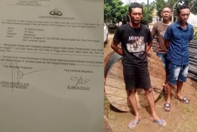 Dulu Pukul Pol PP, Kini Camat Bumi Agung Tampar Buruh Galian Kabel Korban Lapor Polisi