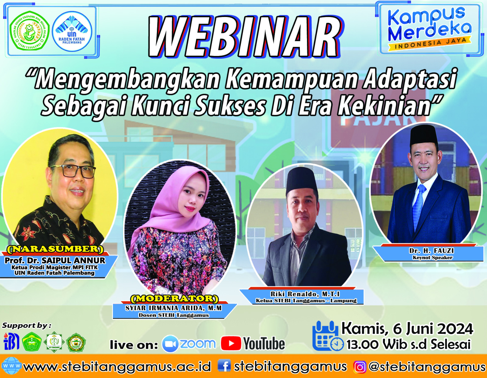 STEBI Tanggamus Mengikuti Webinar  Bertema Adaptasi Sebagai Kunci Sukses Di Era  Kekinian