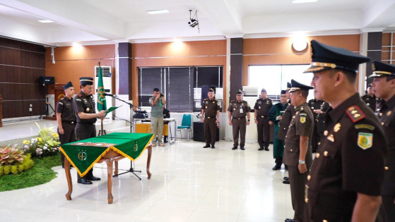 Plt Kajati Lampung Lantik 3 Kajari, Asintel dan Koordinator Wilayah