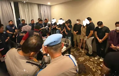 Enam Polisi Satu Polwan dan Satu Bhayangkari Terjaring Razia Pesta Narkoba di Kamar Hotel