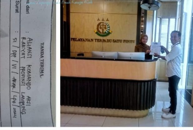 AKAR Lampung Ikut Laporkan Mantan Gubernur Arinal Djunaidi ke Kejagung dan Presiden Jokowi