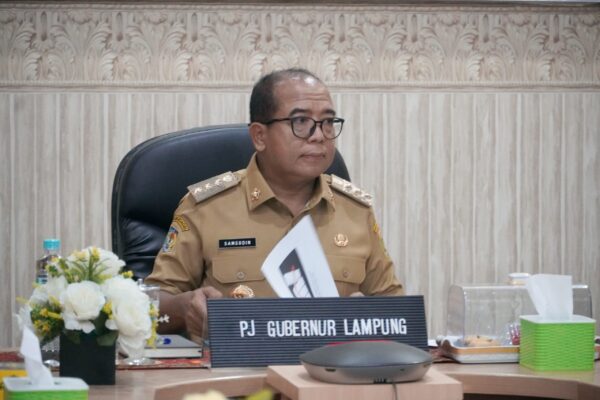 Pj Gubernur Lampung Mengikuti Rakor Pengendalian Inflasi Daerah Bersama Mendagri