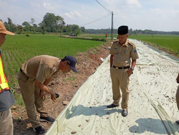 Pastikan Pembangunan Terealisasi dengan Baik, Camat Way Sulan Cek Pengerjaan Proyek Jalan