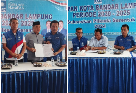 Pilkada 2024 Kota Bandar Lampung Iqbal Ardiansyah dan Yose Rizal Dapatkan Surat Tugas dari PAN