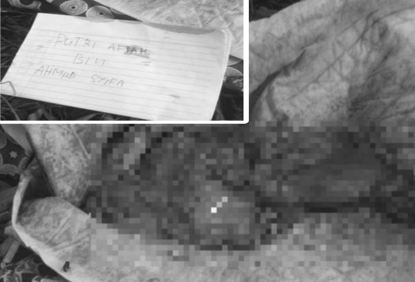 Mayat Bayi Ditemukan Beserta Secarik Kertas Bertuliskan Namanya