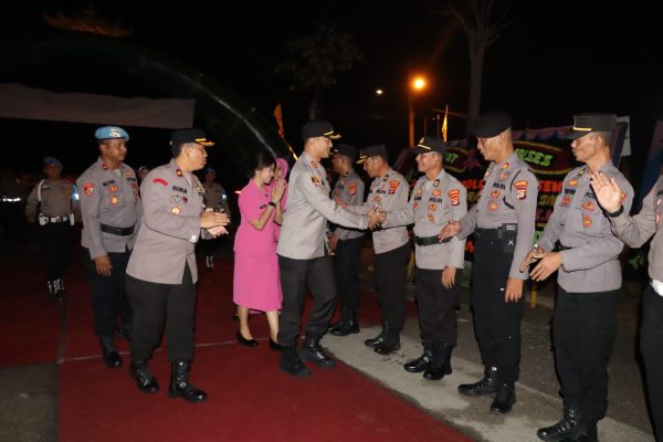 Kedatangan AKBP M Yunnus Saputra di Sambut Meriah Anggota Polres Pringsewu