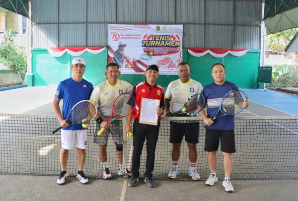 Turnamen Tenis Pj Gubernur Lampung Cup 2024 Dibuka, TNI-Polri dan Pegawai Ikut Berlaga