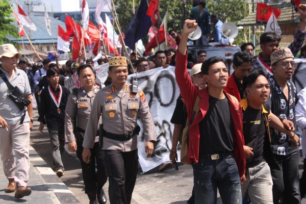 Iring-iringan Demontrasi Kawal Putusan MK di Lampung Diberi Jalur Khusus