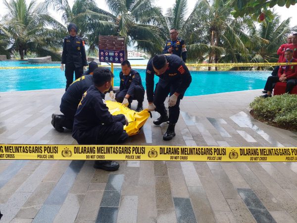 Personel Polda Lampung Latihan Mengidentifikasi Mayat
