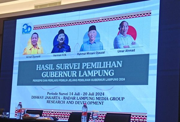 Pilgub Lampung Elektabilitas Arinal Terendah, Herman HN Lawan Berat Mirza? 