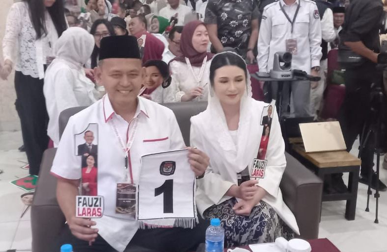 Dapat Nomor 1 Fauzi dan Larasati  Ajak Warga Pringsewu Tidak Golput dan Tetap Jaga Kondusifitas 