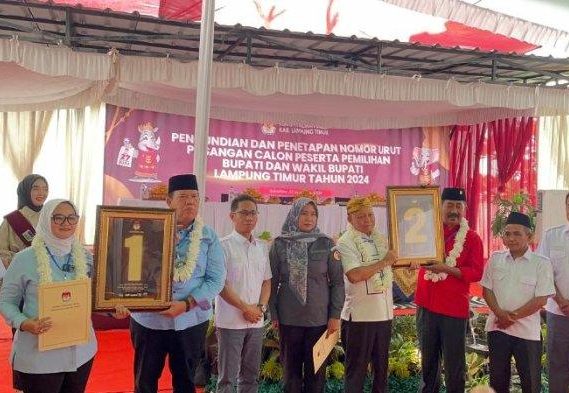 Lampung Timur Ela-AZwar Nomor 1 Dawam-Ketut Nomor Urut 2