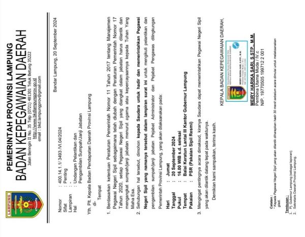 Pj Gubernur Samsudin Merombak Belasan Pejabat “Basah” Eselon III dan IV di Bapenda Lampung